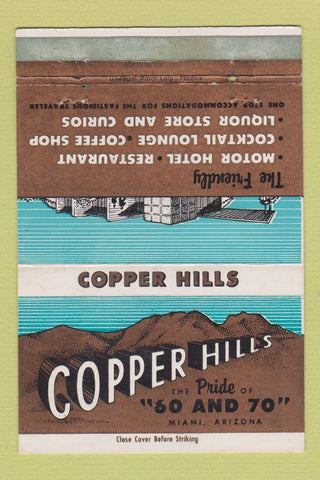 Matchbook Cover - Copper Hills Miami AZ 40 Strike