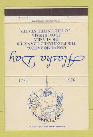 Matchbook Cover - Alaska Day 1976 AK 40 Strike