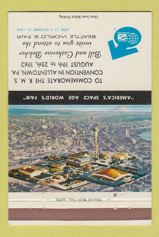 Matchbook Cover - Seattle World's Fair 1962 RMS Convention 40 Strike