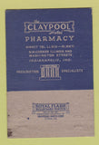Matchbook Cover - Hotel Claypool Drug Store Indianapolis IN 40 Strike