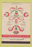 Matchbook Cover - Holiday Folk Fair Milwaukee WI WEAR 40 Strike