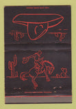 Matchbook Cover - Fred Harvey Cowboy BLACK WEAR 40 Strike