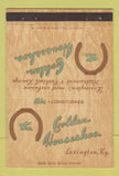 Matchbook Cover - Golden Horseshoe Lexington KY 40 Strike