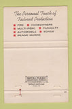 Matchbook Cover - Brace Lane Insurance Sparta MI 40 Strike