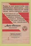 Matchbook Cover - CL Wood Insurance Marshall MI 40 Strike