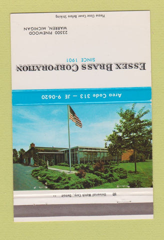 Matchbook Cover - Essex Brass Corp Warren MI 40 Strike