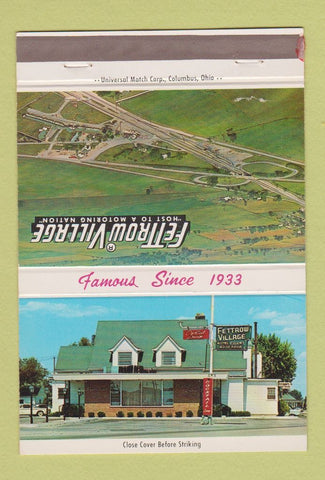 Matchbook Cover - Fettrow Village London OH 40 Strike