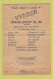 Matchbook Cover - Snyder Jewelry Montgomery AL 40 Strike