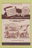 Matchbook Cover - Upper Monongahela Valley Marion Paper WV  40 Strike