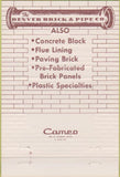 Matchbook Cover - Denver Pipe Brick Co Denver CO 40 Strike