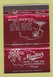 Matchbook Cover - Martin's Chicago IL Silver Palm Cocktail Room 40 Strike