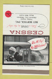 Matchbook Cover - Cessna Airplanes Sky Service Oklahoma City OK 40 Strike