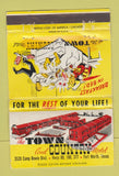 Matchbook Cover - Town and Country Motel Fort Worth TX WORN 40 Strike