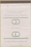 Matchbook Cover - Certified Alloy Products Long Beach CA 40 Strike