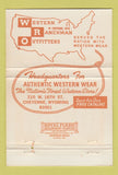 Matchbook Cover - Western Ranchman Outfitters Clothes Cheyenne WY 40 Strike