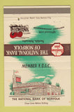 Matchbook Cover - National Bank of Norfolk NE 40 Strike