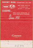 Matchbook Cover - Short Rut Stamping El Monte CA 40 Strike