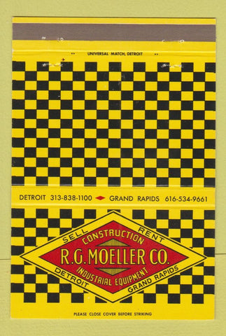 Matchbook Cover - Moeller Construction Detroit MI Grand Rapids 40 Strike