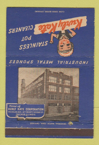 Matchbook Cover - Kurly Kate Pot Cleaners Chicago IL 40 Strike