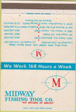 Matchbook Cover - Midway Fishing Tool  Long Beach CA 40 Strike
