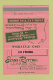 Matchbook Cover - Evans & Retting Lumber Grand Rapids Cadillac MI 40 Strike