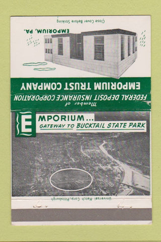 Matchbook Cover - Emporium Trust Company PA  40 Strike