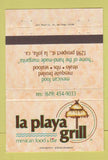 Matchbook Cover - LA Playa Grill Mexican Food La Jolla CA 40 Strike