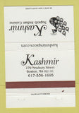 Matchbook Cover - Kashmir Italian Restaurant Boston MA 40 Strike