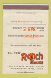 Matchbook Cover - New Ranch House Bloomington Minneapolis MN 40 Strike