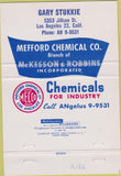 Matchbook Cover - Mefford Chemical Co Los Angeles CA 40 Strike