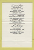 Matchbook Cover - Lauriol Plaza Restaurant Washington DC 40 Strike