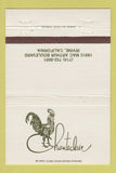 Matchbook Cover - Chanteclair Restaurant Irvine CA 40 Strike