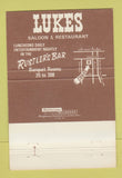 Matchbook Cover - Lukes Saloon Restaurant Westmont IL 40 Strike
