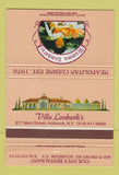 Matchbook Cover - Villa Lombardi's Italian Restaurant Holbrook NY 40 Strike