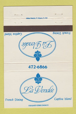 Matchbook Cover - La Vendee Captiva Island FL 40 Strike