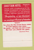 Matchbook Cover - Indian Art Chieftain Hotel Squamish BC SAMPLE WEAR 40 Strike