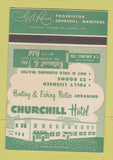 Matchbook Cover - Bhurchill Hotel MB SAMPLE WEAR 40 Strike