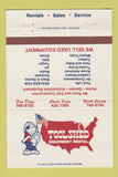 Matchbook Cover - Tool Shed Equipment Rental San Diego Chula Vista CA 40 Strike