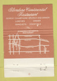 Matchbook Cover - Glendora Continental Restaurant Glendora CA WEAR 40 Strike