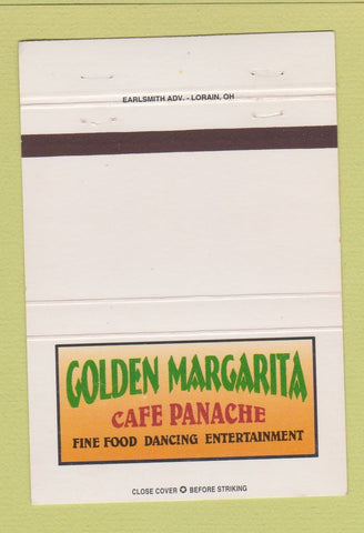 Matchbook Cover - Golden Margarita Cafe Panache North Ridgeville OH 40 Strike