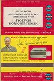 Matchbook Cover - Newell Simonson Realtors Great Bend KS 40 Strike