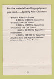 Matchbook Cover - Allis Chalmers Fork Lifts Phoenix AZ 40 Strike