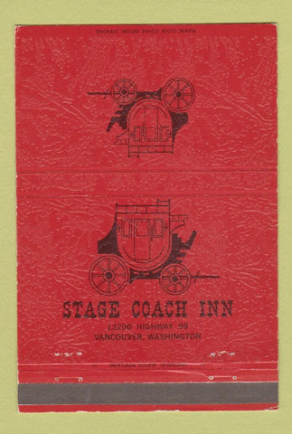 Matchbook Cover - Stage Coach Inn Vancouver WA 40 Strike