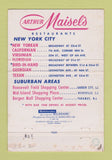 Matchbook Cover - Arthur Maisel's Restaurant New York City 40 Strike