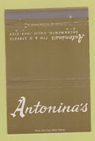 Matchbook Cover - Antonina's Sacramento CA 40 Strike