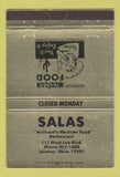 Matchbook Cover - Salas Mexican Restaurant Lawton OK WEAR 40 Strike
