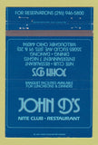 Matchbook Cover - John D's Nite Club Willoughby OH 40 Strike