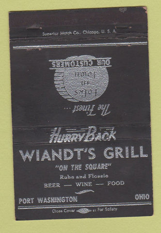 Matchbook Cover - Wiandt's Grill Port Washington OH 40 Strike