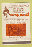 Matchbook Cover - Ranch House Restaurant Bloomington MN 40 Strike