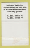 Matchbook Cover - Hotel Waldhaus Am See St Moritz 40 Strike